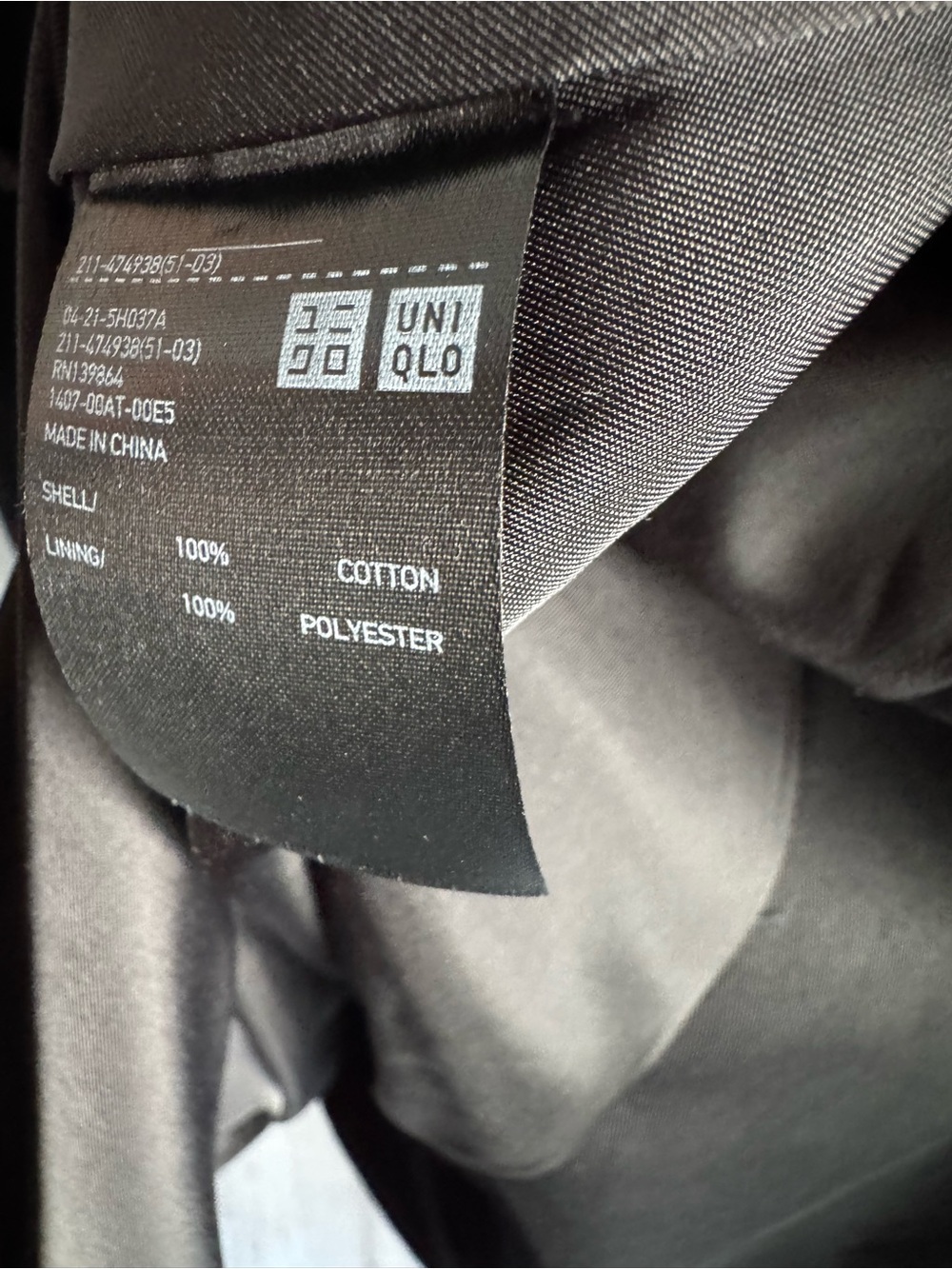 Uniqlo Black Cotton Double Breasted Structured Chic Long Trench Coat w Belt SM - Picture 11 of 13
